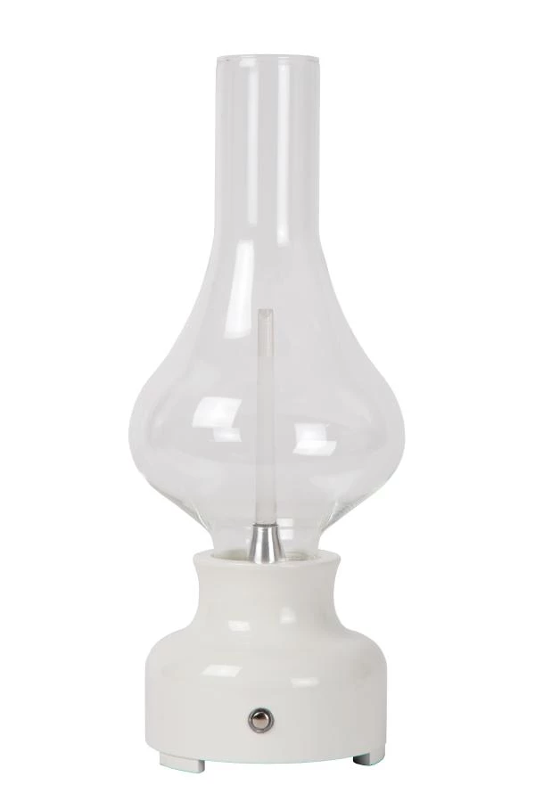 Lucide JASON - Lampe de table Rechargeable - Batterie - LED Dim. - 1x2W 3000K - 3 StepDim - Blanc - éteint